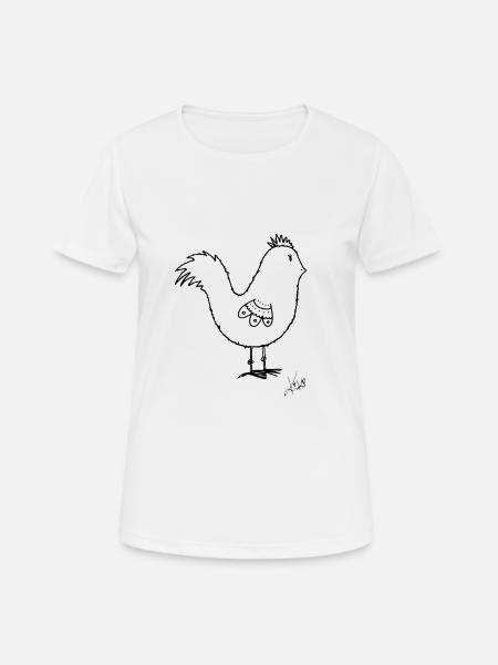 Henni black - Women's Breathable T-Shirt - white