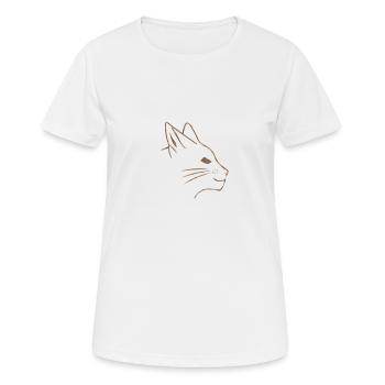 Katzenfreunde Katze - Frauen T-Shirt atmungsaktiv - Weiß - Vorne - AI Model Female 172 dark (172cm)