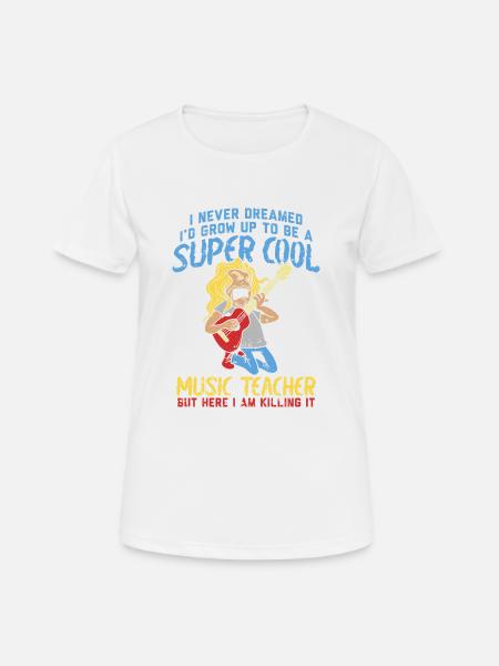 Music teacher super cool - Women's Breathable T-Shirt - white