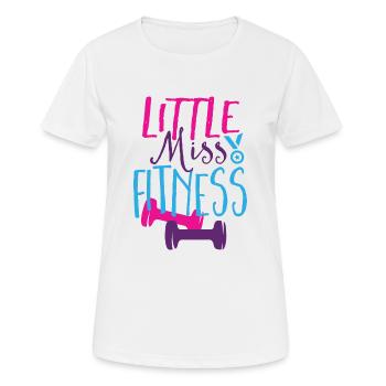 Kleines Fräulein Fitness - Frauen T-Shirt atmungsaktiv - Weiß - Vorne - AI Model Female 172 dark (172cm)