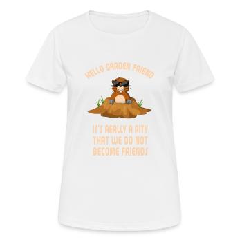 The mole in the garden - Women's Breathable T-Shirt - white - Front - AI Model Female 172 dark (172cm)