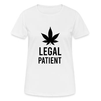 Legal Cannabis Patient black - Frauen T-Shirt atmungsaktiv - Weiß - Vorne - AI Model Female 172 dark (172cm)