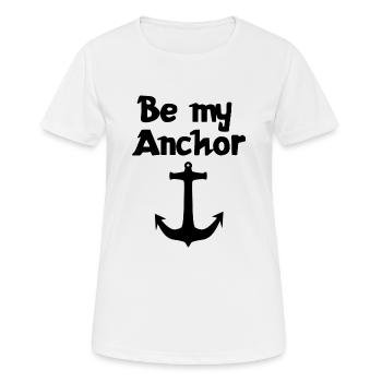 Soyez mon point d’ancrage | | relationnelle Cher | Association - T-shirt respirant Femme - blanc - Devant - AI Model Female 172 dark (172cm)