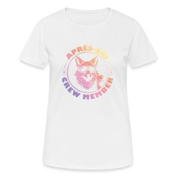 Fuchs Apres Ski Team Spruch Bunt - Frauen T-Shirt atmungsaktiv - Weiß - Vorne - AI Model Female 172 dark (172cm)