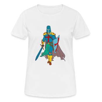 Ritter - Frauen T-Shirt atmungsaktiv - Weiß - Vorne - AI Model Female 172 dark (172cm)
