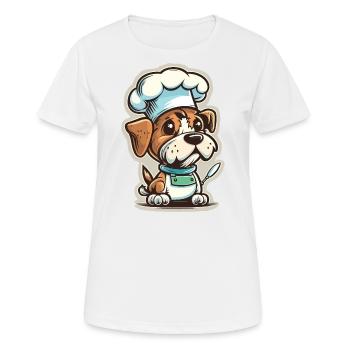 Gourmet Pup - T-shirt respirant Femme - blanc - Devant - AI Model Female 172 dark (172cm)