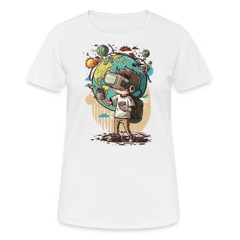 Visionnaire virtuel - T-shirt respirant Femme - blanc - Devant - AI Model Female 172 dark (172cm)