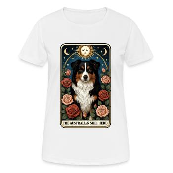 Australischer Schäferhund - Frauen T-Shirt atmungsaktiv - Weiß - Vorne - AI Model Female 172 dark (172cm)