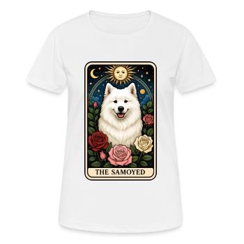 Samojede - Frauen T-Shirt atmungsaktiv - Weiß - Vorne - AI Model Female 172 dark (172cm)