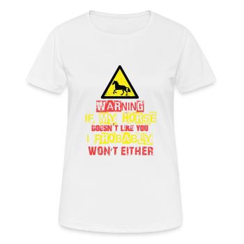 FUNNY HORSES T SHIRT FUNNY HORSE TALK RIDERS - Women's Breathable T-Shirt - white - Front - AI Model Female 172 dark (172cm)