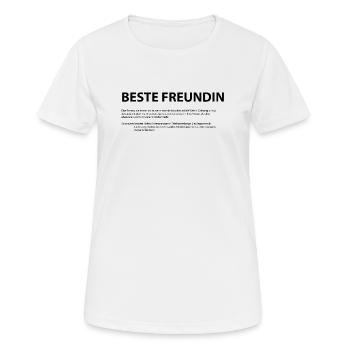 Idée cadeau du meilleur ami définition de mot - T-shirt respirant Femme - blanc - Devant - AI Model Female 172 dark (172cm)