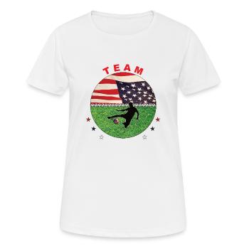 Soccer Soccer Team USA America - Women's Breathable T-Shirt - white - Front - AI Model Female 172 dark (172cm)