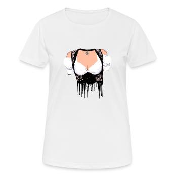 dirndl,volksfest,tracht - Frauen T-Shirt atmungsaktiv - Weiß - Vorne - AI Model Female 172 dark (172cm)