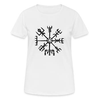 Vegvisir - Frauen T-Shirt atmungsaktiv - Weiß - Vorne - AI Model Female 172 dark (172cm)