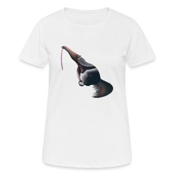Sitzender Ameisenbär - Frauen T-Shirt atmungsaktiv - Weiß - Vorne - AI Model Female 172 dark (172cm)