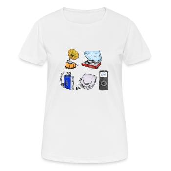 La musique à travers le temps ! - T-shirt respirant Femme - blanc - Devant - AI Model Female 172 dark (172cm)
