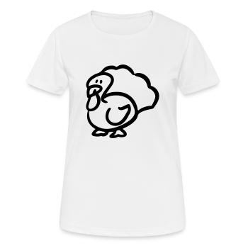 Truthahn - Frauen T-Shirt atmungsaktiv - Weiß - Vorne - AI Model Female 172 dark (172cm)