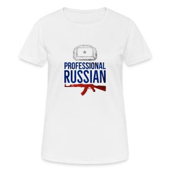 Russe professionnel - T-shirt respirant Femme - blanc - Devant - AI Model Female 172 dark (172cm)