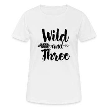young wild & and three 3 drei Geburtstag - Frauen T-Shirt atmungsaktiv - Weiß - Vorne - AI Model Female 172 dark (172cm)