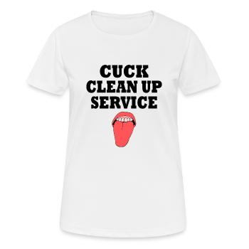 Cuckold cuck clean up service - Women's Breathable T-Shirt - white - Front - AI Model Female 172 dark (172cm)