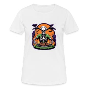 Halloween Grilling Grill Master Gift Skeleton - Women's Breathable T-Shirt - white - Front - AI Model Female 172 dark (172cm)