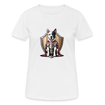 Dog Ritter Krieger Hund Geschenk Warrior Knight - Frauen T-Shirt atmungsaktiv - Weiß - Vorne - AI Model Female 172 dark (172cm)