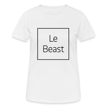 Le respiration the beast Monster beast typo - Women's Breathable T-Shirt - white - Front - AI Model Female 172 dark (172cm)