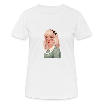 Rockabilly Girl - Frauen T-Shirt atmungsaktiv - Weiß - Vorne - AI Model Female 172 dark (172cm)