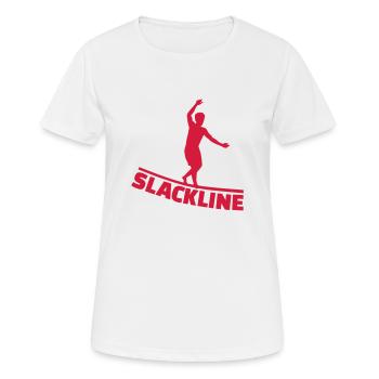 Slackline - T-shirt respirant Femme - blanc - Devant - AI Model Female 172 dark (172cm)