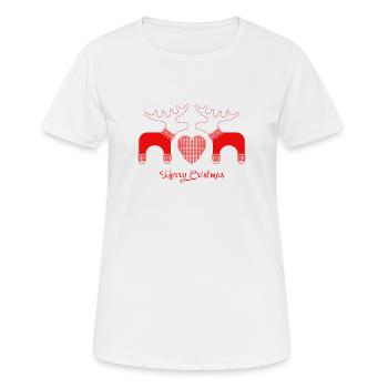 Adorable renne - T-shirt respirant Femme - blanc - Devant - AI Model Female 172 dark (172cm)