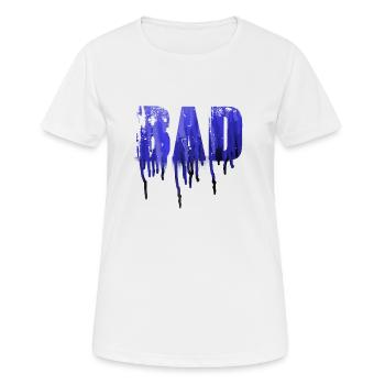 bad ,blau,schrift,graffiti,typo,stencil - Frauen T-Shirt atmungsaktiv - Weiß - Vorne - AI Model Female 172 dark (172cm)