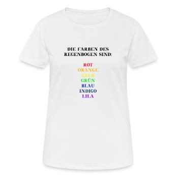 Colors Rainbow Gift Idea for Kids Colorful - Women's Breathable T-Shirt - white - Front - AI Model Female 172 dark (172cm)
