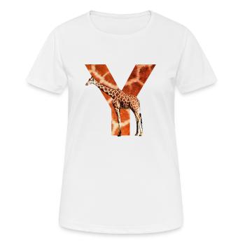 giraffe y - Women's Breathable T-Shirt - white - Front - AI Model Female 172 dark (172cm)