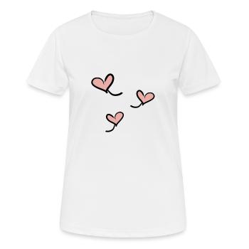 heart line - Women's Breathable T-Shirt - white - Front - AI Model Female 172 dark (172cm)