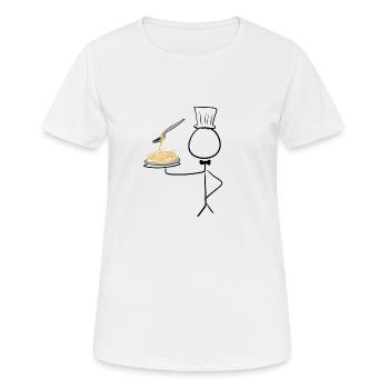 kochen koch - Frauen T-Shirt atmungsaktiv - Weiß - Vorne - AI Model Female 172 dark (172cm)