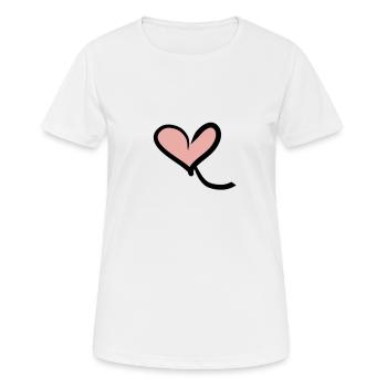 heart line - Women's Breathable T-Shirt - white - Front - AI Model Female 172 dark (172cm)