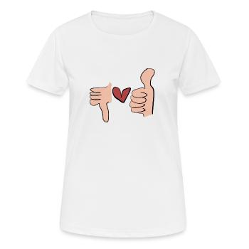 comme le cœur - T-shirt respirant Femme - blanc - Devant - AI Model Female 172 dark (172cm)
