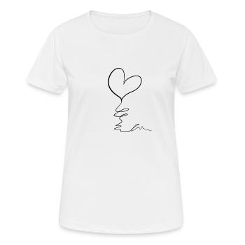 Herz Symbol - Frauen T-Shirt atmungsaktiv - Weiß - Vorne - AI Model Female 172 dark (172cm)