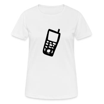 Téléphone Téléphone portable - T-shirt respirant Femme - blanc - Devant - AI Model Female 172 dark (172cm)
