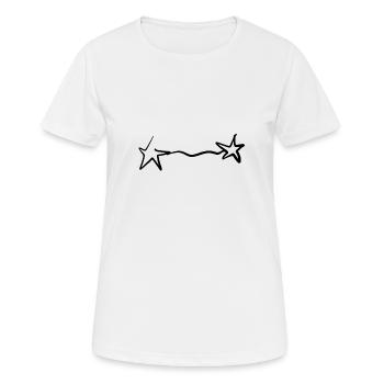 sterne stern - Frauen T-Shirt atmungsaktiv - Weiß - Vorne - AI Model Female 172 dark (172cm)