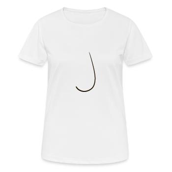 Buchstabe Wort - Frauen T-Shirt atmungsaktiv - Weiß - Vorne - AI Model Female 172 dark (172cm)