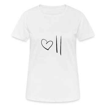 form heart - Women's Breathable T-Shirt - white - Front - AI Model Female 172 dark (172cm)