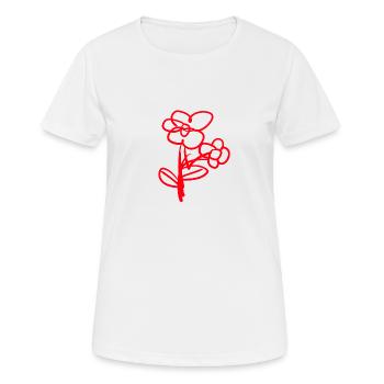 fleur naturelle - T-shirt respirant Femme - blanc - Devant - AI Model Female 172 dark (172cm)