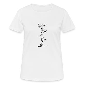 Cœur Coeur - T-shirt respirant Femme - blanc - Devant - AI Model Female 172 dark (172cm)