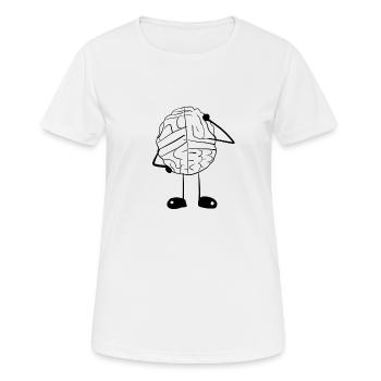 Denken Gehirn - Frauen T-Shirt atmungsaktiv - Weiß - Vorne - AI Model Female 172 dark (172cm)
