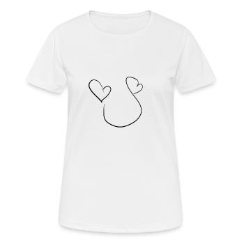 Heart Lines - Women's Breathable T-Shirt - white - Front - AI Model Female 172 dark (172cm)