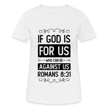God is for us - Women's Breathable T-Shirt - white - Front - AI Model Female 172 dark (172cm)
