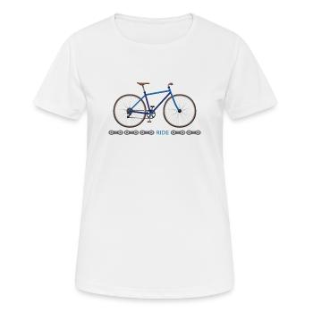Balade à vélo Tour à vélo - T-shirt respirant Femme - blanc - Devant - AI Model Female 172 dark (172cm)