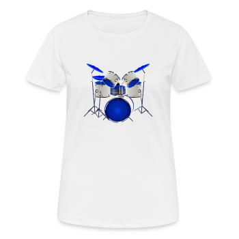 Trommeln - Frauen T-Shirt atmungsaktiv - Weiß - Vorne - AI Model Female 172 dark (172cm)