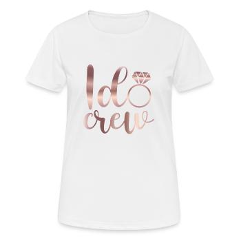 I Do Crew | Team Bride Shirts - Frauen T-Shirt atmungsaktiv - Weiß - Vorne - AI Model Female 172 dark (172cm)